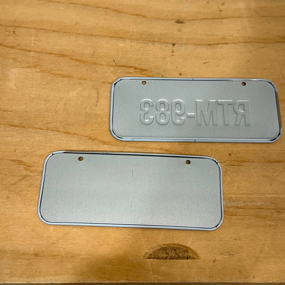 Washington Novelty Bike License Plate Green Vintage 1980s 420 Man Cave Decor 2pc